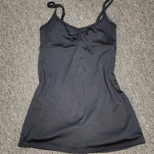 Aeropostale V-Neck Ruched Active Dress | Black | Size Small